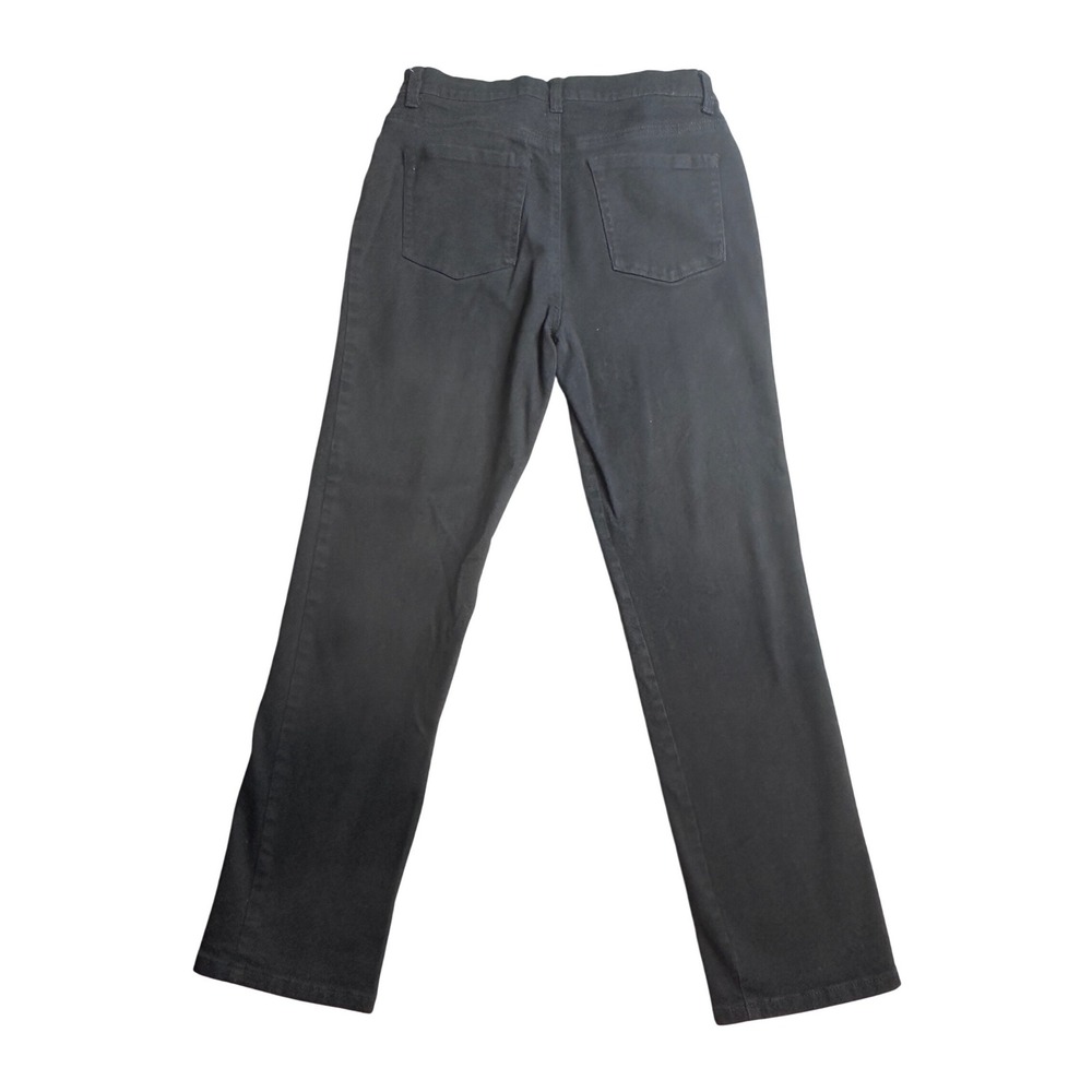 Gloria Vanderbilt Amanda Tapered Jeans Womens 8P‎ Black Denim Stretch High Rise